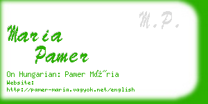 maria pamer business card